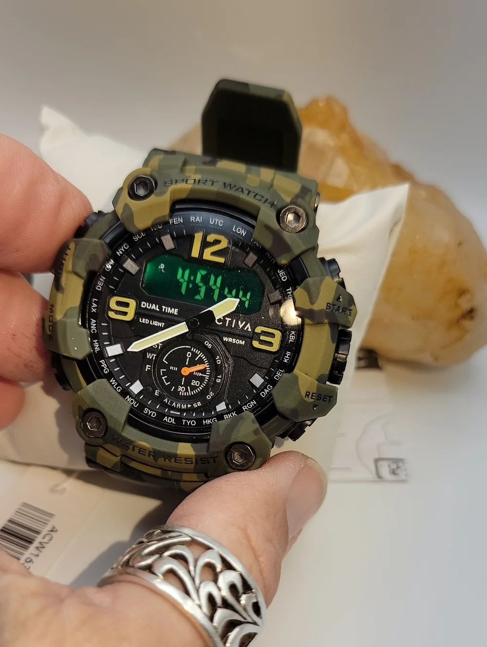 NWT Activa X Invicta BlackOps Digital Men's Watch - 56mm. Camoflage ACW1637-004
